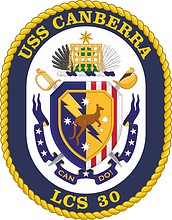 U.S. Navy USS Canberra (LCS-30), emblem (crest) - vector image