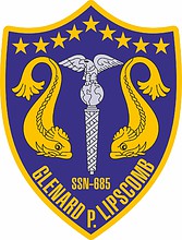 U.S. Navy USS Glenard P. Lipscomb (SSN-685), emblem - vector image