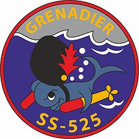 Vector clipart: U.S. Navy USS Grenadier (SS-525), emblem