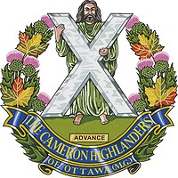 Canadian Forces Cameron Highlanders of Ottawa, badge - векторное изображение