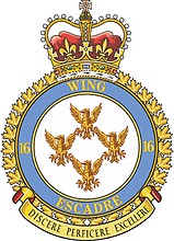 Vector clipart: Canadian 16th Wing, badge