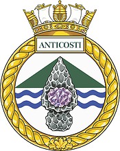 Vector clipart: Canadian Navy HMCS Anticosti, badge