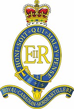 Vector clipart: Royal Canadian Horse Artillery, badge