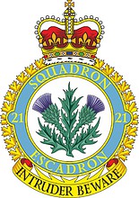 Canadian 21st Aerospace Control and Warning Squadron, badge - векторное изображение