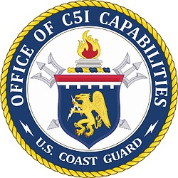 Vector clipart: U.S. Coast Guard Office of Command, Control, Communications, Computers, Cyber and Intelligence (C5I) Capabilities, seal
