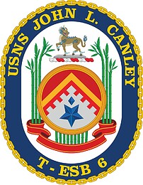 Vector clipart: U.S. Navy USNS John L Canley (T-ESB 6), emblem