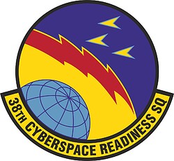 Векторный клипарт: U.S. Air Force 38th Cyberspace Readiness Squadron, эмблема