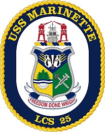 U.S. Navy USS Marinette (LCS 25), emblem