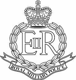 British Royal Military Police, badge (black and white)