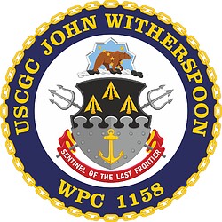 Vector clipart: U.S. Coast Guard USCGC John Witherspoon (WPC 1158), emblem (crest)