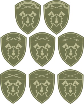 Engineer units of the Russian National Guard, district sleeve insignias (#2)