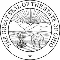 Ohio, state seal (b/w) - vector image