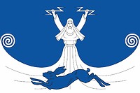 Vector clipart: Lyaskelya (Karelia), flag