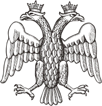 Russia, double-headed eagle on the seal of Basil III (1514) - vector image