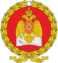 Russian Civil Defense Academy of Emergency Situations, emblem for banner - vector image