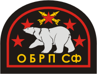 Russian Northern Fleet Coastal Missile Regiment, obsolete shoulder patch - vector image