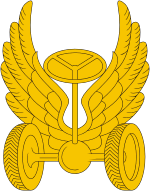 Russian Motorcar Troops, small emblem (insignia) - vector image