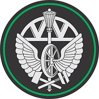 Векторный клипарт: Командование Железнодорожных войск ВС РФ, бывший нарукавный знак 