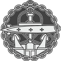 ВМФ России, знак офицера подводного плавания (1909 г.) - векторное изображение