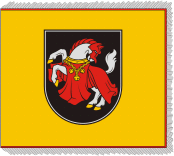 Laukuva (Lithuania), flag - vector image