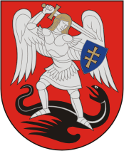 Nemenchine (Lithuania), coat of arms - vector image