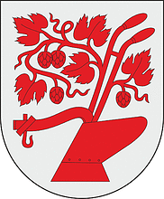 Vector clipart: Rudiškiai (Lithuania), coat of arms