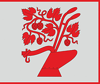 Vector clipart: Rudiškiai (Lithuania), flag