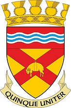 Annandale and Eskdale (former district in Scotland), coat of arms (1976) - vector image