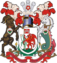 Cardiff (Wales), coat of arms - vector image