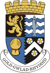 Ceredigion (county in Wales), coat of arms - vector image