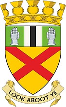 Vector clipart: Clackmannan (former district in Scotland), coat of arms (1975)