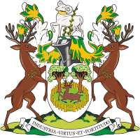 Derby (England), coat of arms - vector image