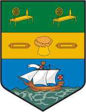 Down (historical county in Northern Ireland), historical coat of arms - vector image