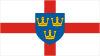 Восточная Англия (регион в Великобритании), неофициальный флаг - векторное изображение