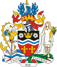 Humberside (former county in England), coat of arms - vector image