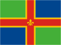 Линкольншир (графство в Англии), флаг - векторное изображение