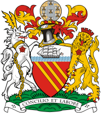 Manchester (England), coat of arms - vector image