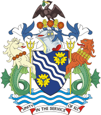 Merseyside (former county in England), coat of arms - vector image