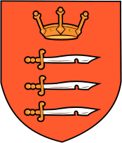 Middlesex (former county in England), coat of arms - vector image