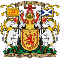 Scotland, large coat of arms - vector image