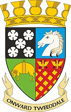 Tweddale (former district in Scotland), coat of arms (1975) - vector image