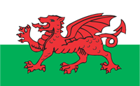 Уэльс, флаг - векторное изображение