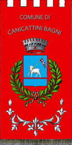 Флаг коммуны Каникаттини-Баньи (провинция Сиракуза)