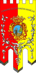 Флаг коммуны Чивитанова-Марке (провинция Мачерата)