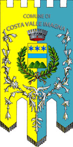 Флаг коммуны Коста-Валле-Иманья (провинция Бергамо)