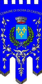 Флаг коммуны Искья-Кастро (провинция Витербо)