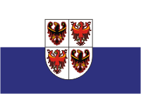 Trentino (region in Italy), flag - vector image