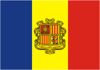 Андорра, флаг - векторное изображение