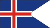 Исландия, государственный флаг - векторное изображение