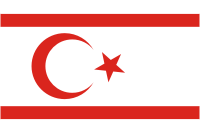Северный Кипр, флаг - векторное изображение